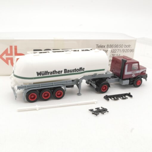 Albedo 1:87 Werbemodell Scania Silo-Sattelzug Wülfrather Baustoffe in OVP RR611 – Bild 3