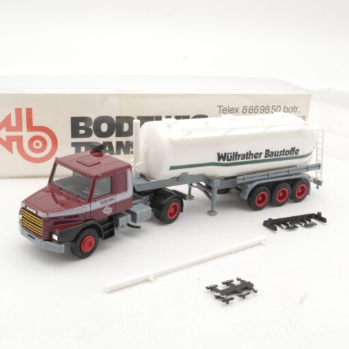 Albedo 1:87 Werbemodell Scania Silo-Sattelzug Wülfrather Baustoffe in OVP RR611