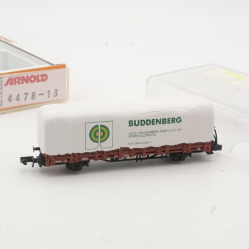 Arnold N 4478-13 Rungenwagen mit Plane Buddenberg der DB in OVP RR293