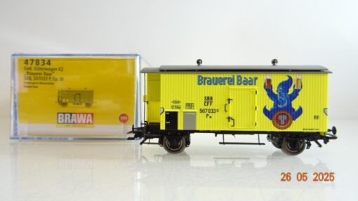 Brawa H0 47834 gedeckter Güterwagen Brauerei Baar der SBB in OVP PR8031