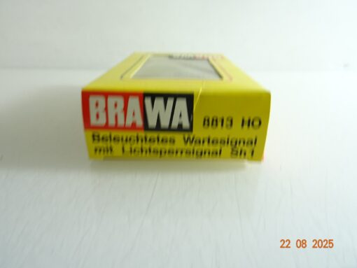Brawa H0 8813 Beleuchtetes Wartesignal mit Lichtsperrsignal Sh 1  in OVP PK783 – Bild 3