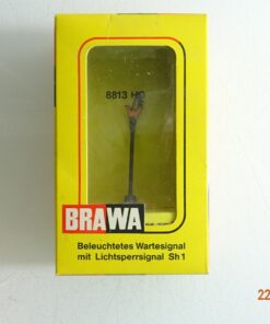 Brawa H0 8813 Beleuchtetes Wartesignal mit Lichtsperrsignal Sh 1  in OVP PK783