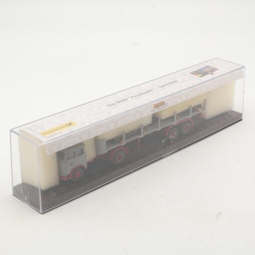Brekina 1:87 010566 MAN Pausbacke Rungensattelzug Saarstahl in OVP RR3607 – Bild 4