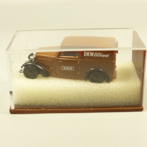 Brekina 1:87 1304 DKW F7 Kastenwagen DKW Eildienst braun in OVP EX5323 – Bild 4