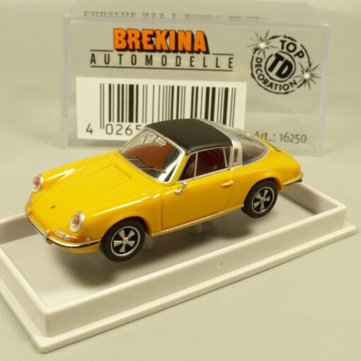 Brekina 1:87 16250 Porsche 911 Targa gelb/schwarz in OVP EX7266