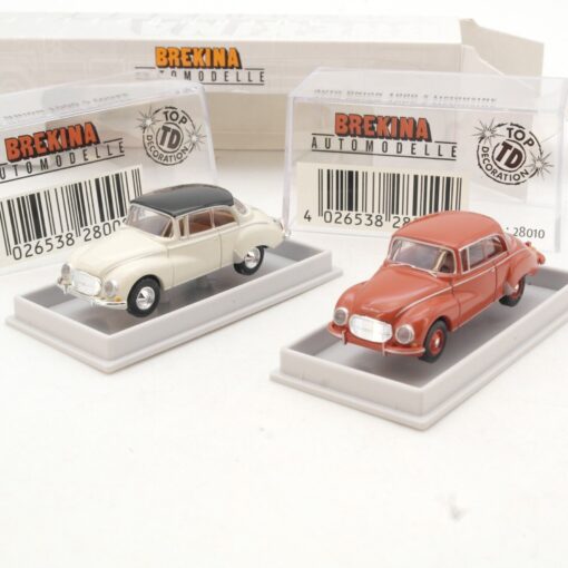 Brekina 1:87 28009 28010 Auto Union 100 S Coupe und Limousine in OVP QR1840