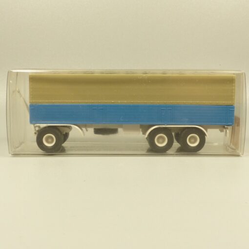 Brekina 1:87 55302 Anhänger 3-achs Pritsche/Plane neutral in OVP EX7200 – Bild 4