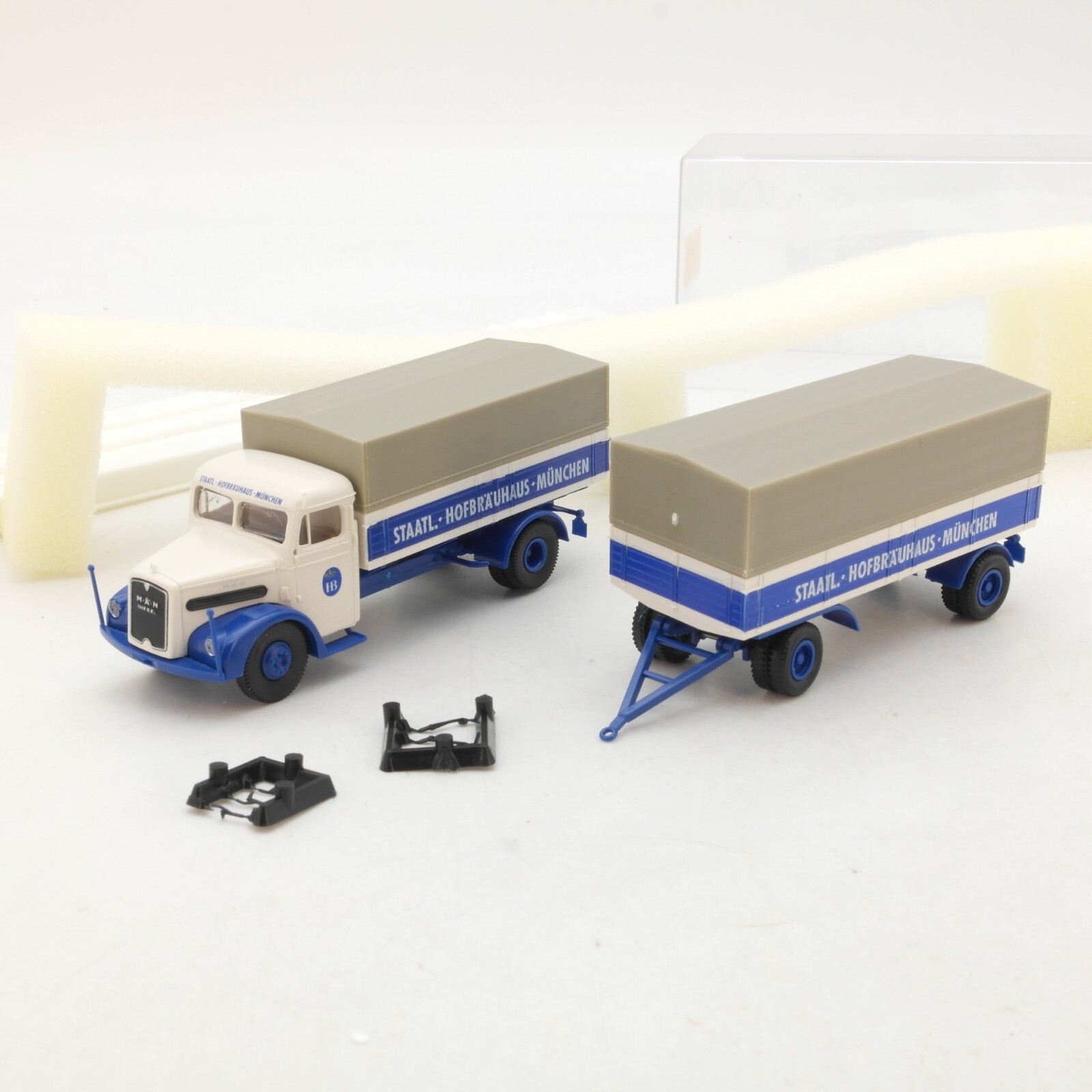 Brekina 1:87 7223 MAN F 8 Hängerzug Hofbräuhaus München in OVP RG5809