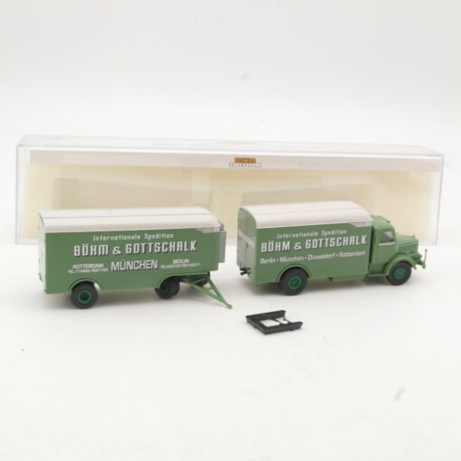 Brekina 1:87 77135 Krupp Mustang Lastzug Böhm & Gottschalk in OVP RR3652 – Bild 3
