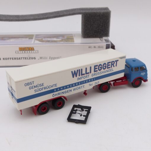 Brekina 1:87 78203 MAN Pausbacke Koffersattelzug Willi Eggert in OVP EX7447 – Bild 3