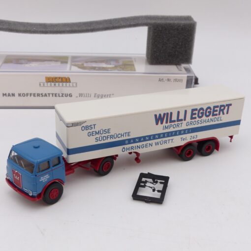 Brekina 1:87 78203 MAN Pausbacke Koffersattelzug Willi Eggert in OVP EX7447