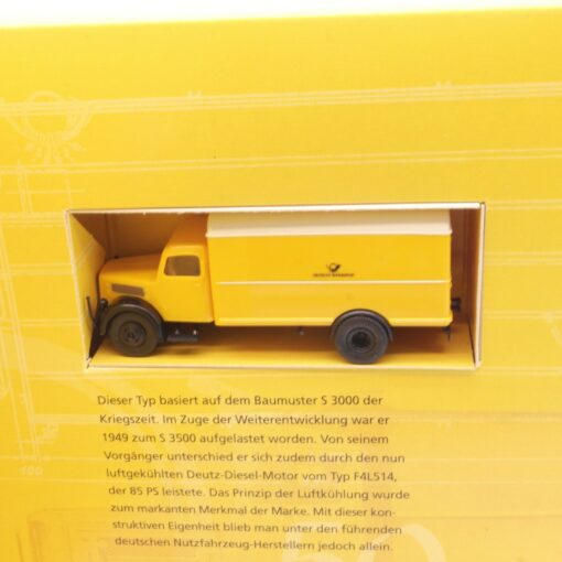 Brekina 1:87 Marirus-Deutz S 3500 50 Jahre Deutsche Post in OVP RI4175 – Bild 3