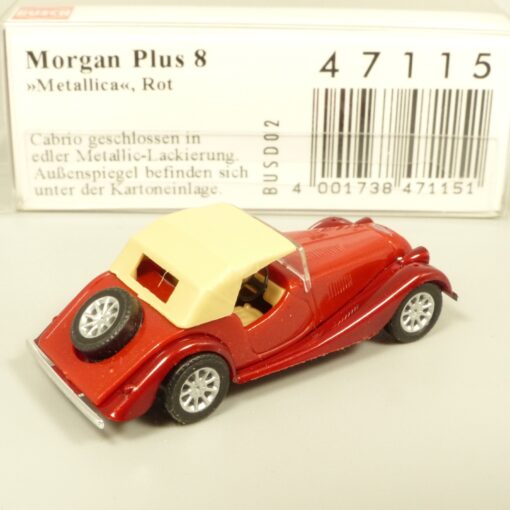Busch 1:87 47115 Morgan Plus 8 Metallica rot in OVP EX7347 – Bild 3