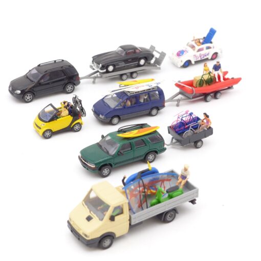 Busch 1:87 Surfer Konvolut Verkehrsfahrzeuge in Tüte siehe Bilder o. EX7381
