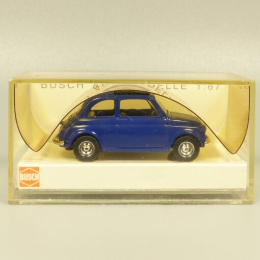 Busch 1:87 Werbemodell Fiat 500 blau Karstadt in OVP EX7366 – Bild 4