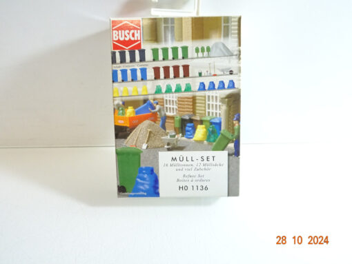 Busch H0 1136 Müll Set siehe Foto in OVP CK3637