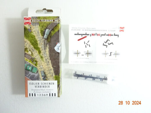 Busch H0 12369 Isolier Schienen Verbinder siehe Foto in OVP CK3629