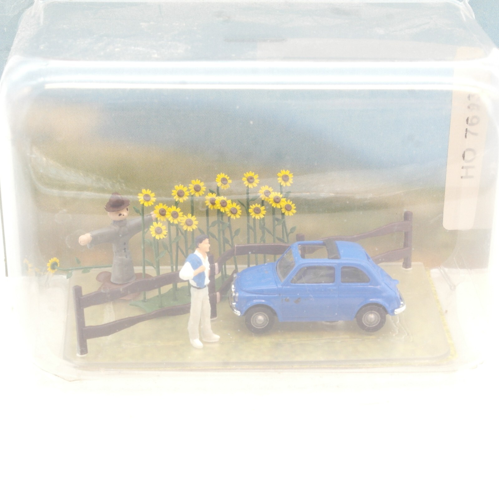 Busch H0 7693 Mini Szene PKW Vogelscheuche Zaun und Mann in OVP RG1174