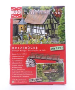 Busch H0 Bausatz 1497 Holzbrücke aus Echtholz in OVP EX5144