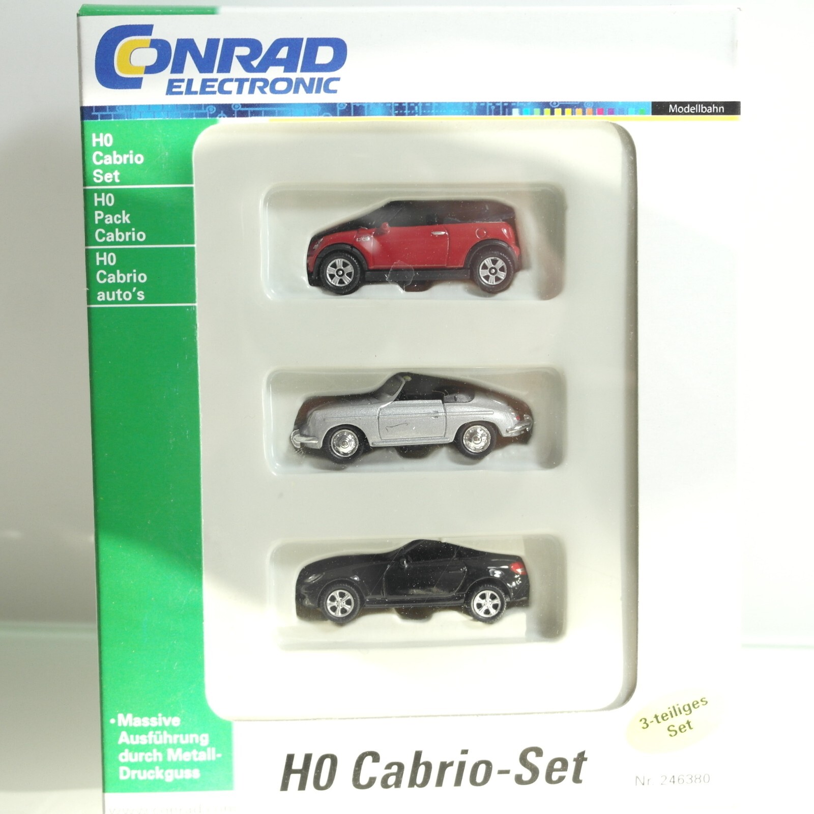 Conrad Electronic 1:87 246380 Cabrio-Set Metall Druckguss in OVP RF3691