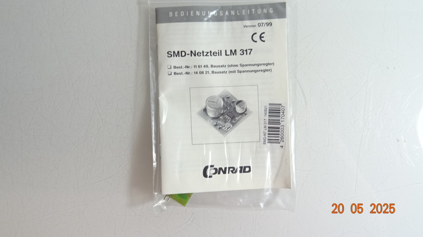 Conrad SMD Netzteil LM 317 siehe Foto in OVP CK8351