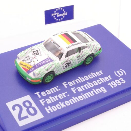 Euromodell 1:87 Nr. 28 Porsche 911 Carrera 2 #28 Farnbacher in PC-Box EZ9225