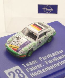 Euromodell 1:87 Porsche 911 Farnbacher #28 1993 in PC Box ER9501