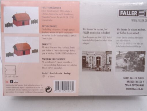 Faller H0 120238 Bausatz Toilettenhäuschen Neu in OVP QR4384 – Bild 3