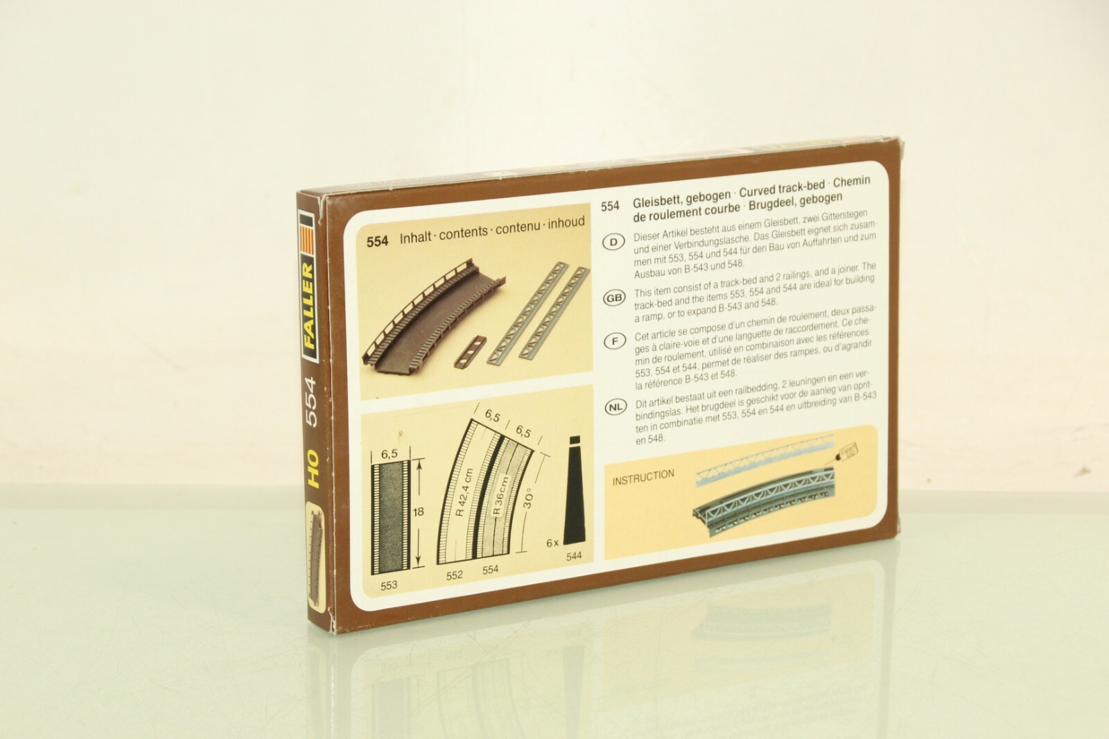 Faller H0 554 Gleisbett gebogen in OVP LW3008 – Bild 3