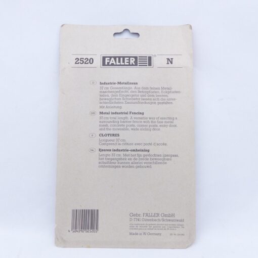 Faller Spur N Bausatz 2520 Industrie-Metallzaun in OVP EX6805 – Bild 3