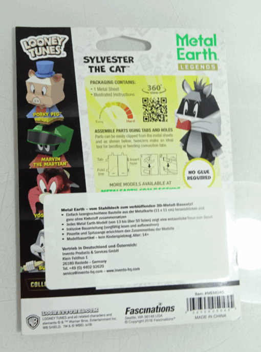 Fascinations Metal Earth Legends Bausatz 3 D Figur Sylvester in OVP AR8196 – Bild 3