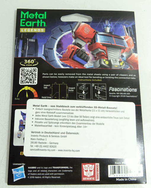 Fascinations Metall Earth Legends Bausatz 3 D Figur Soundwave  in OVP AR8170 – Bild 3