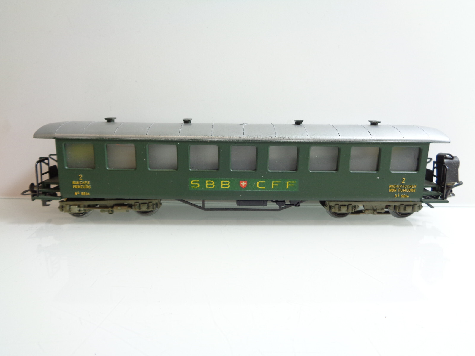 Fleischmann H0 1417 B Personenwagen 2.Kl. mit Beleuchtung der SBB in OVP JD3740 – Bild 3