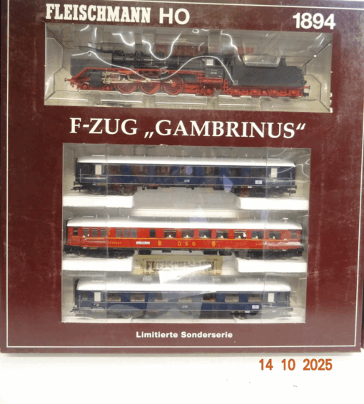 Fleischmann H0 1894 K AC Zugset 4tlg. F-Zug Gambrinus DB limitiert in OVP JL3619 – Bild 3