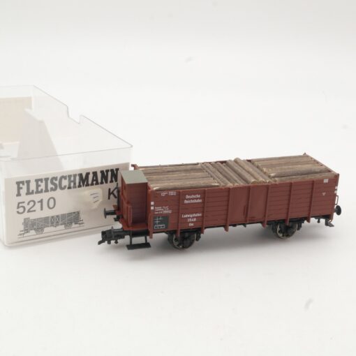 Fleischmann H0 5210 K offener Güterwagen mit Ladung der DR in OVP RR1204