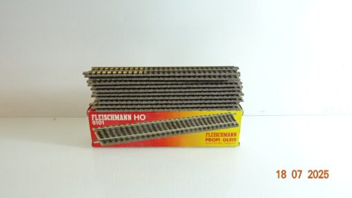 Fleischmann H0 6101 Gerades Gleis 10 Stück siehe Foto in OVP CK9748