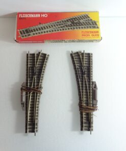 Fleischmann H0 6140 Weicheenpaar mit Antrieb siehe Foto in OVP PK2011
