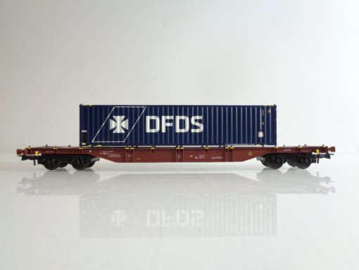 Fleischmann H0 Containertragwagen mit Container DFDS der B BH705 o. – Bild 3