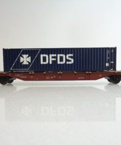 Fleischmann H0 Containertragwagen mit Container DFDS der B BH705 o.