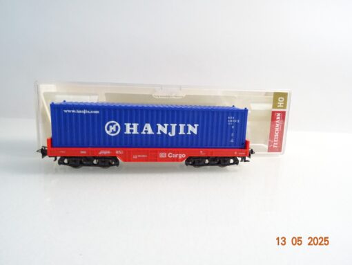 Fleischmann H0 Flachwagen mit Container Hanjin der DB in EVP PR7558