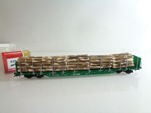 Fleischmann H0 Fleischmann 5254  Rungenwagen mit Holzladung on Rai in OVP RR4061 – Bild 3