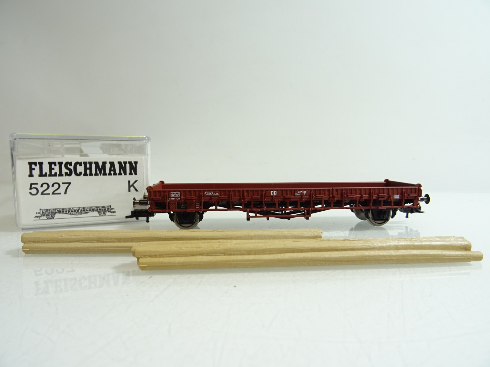 Fleischmann H0 K 5227 Rungenwagen mit Ladung der DB in OVP PR1211