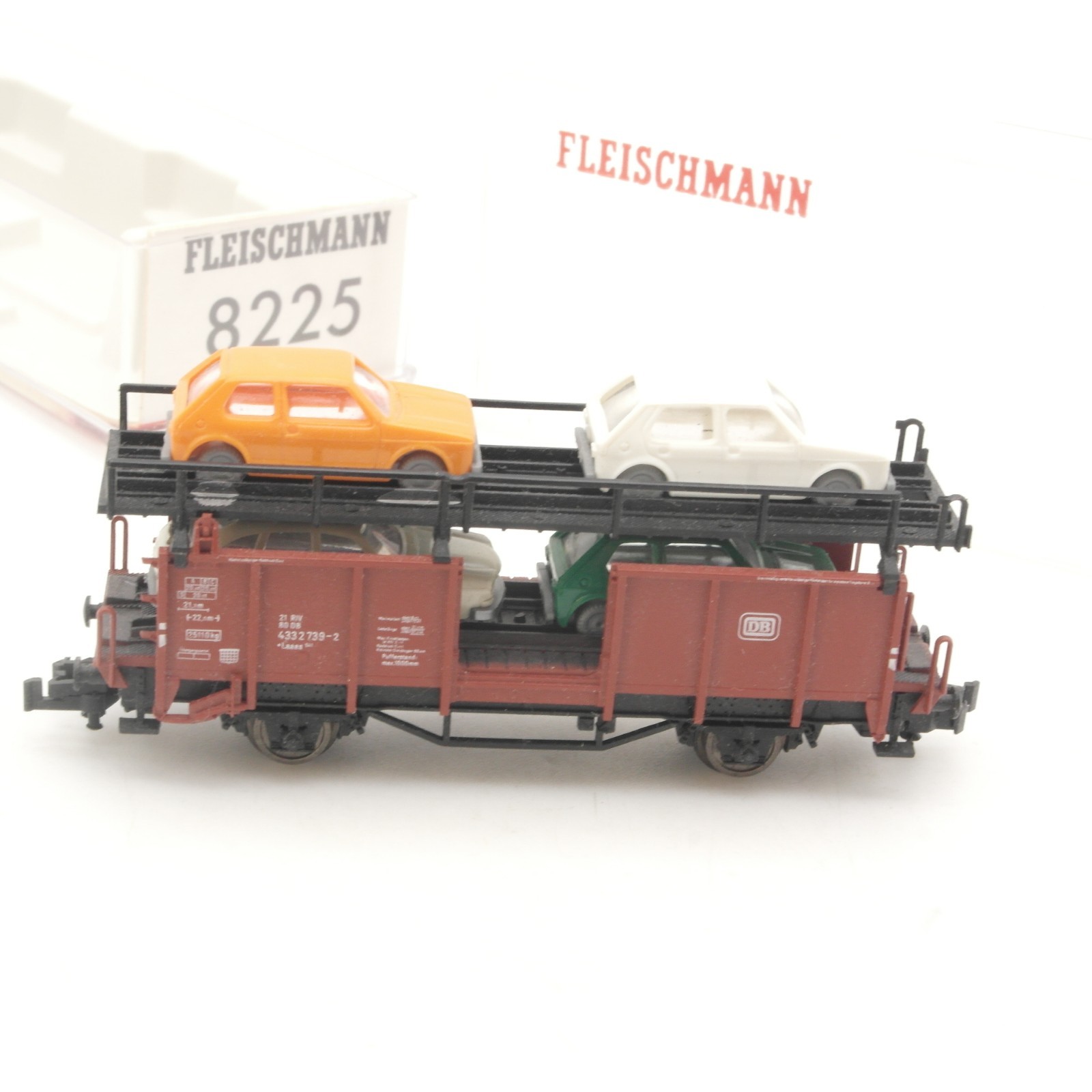 Fleischmann N 8225 Autotransportwagen mit PKW der DB in OVP RR5366 – Bild 3