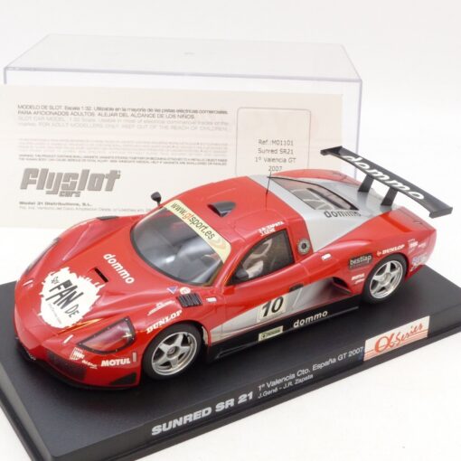 Flyslot Cars Ref.: M01101 Sunred SR21 1° Valencia GT 2007 #10, in PC-Box EB8902