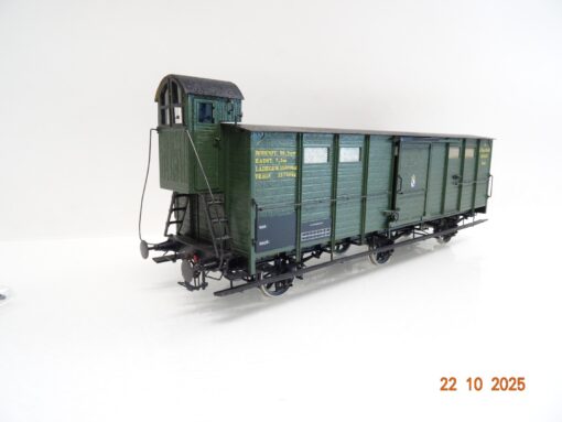 Friedl Spur 0 Messing Güterwagen 3achs. der K.Bay.Sts.B. in OVP JL3771 – Bild 3