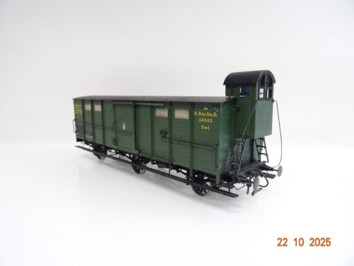 Friedl Spur 0 Messing Güterwagen 3achs. der K.Bay.Sts.B. in OVP JL3771 – Bild 4