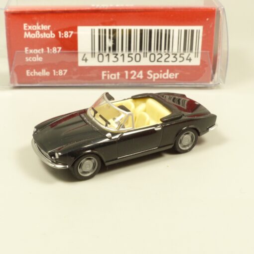 Herpa 1:87 022354 Fiat 124 Spider schwarz in OVP EX6036