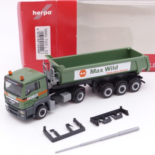 Herpa 1:87 155496 MAN TGS Rundmulden Sattelkipper Max Wild in OVP EX7437