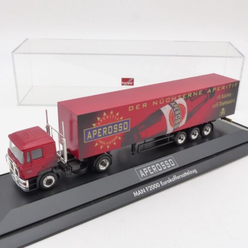 Herpa 1:87 185691 MAN F2000 Sattelzug APEROSSO in PC Box EX4105