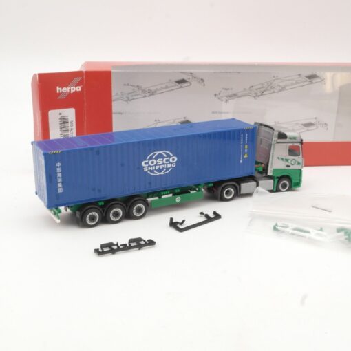 Herpa 1:87 311427 MB Actros Container-Sattelzug Cosco Shipping in OVP QR7542 – Bild 3